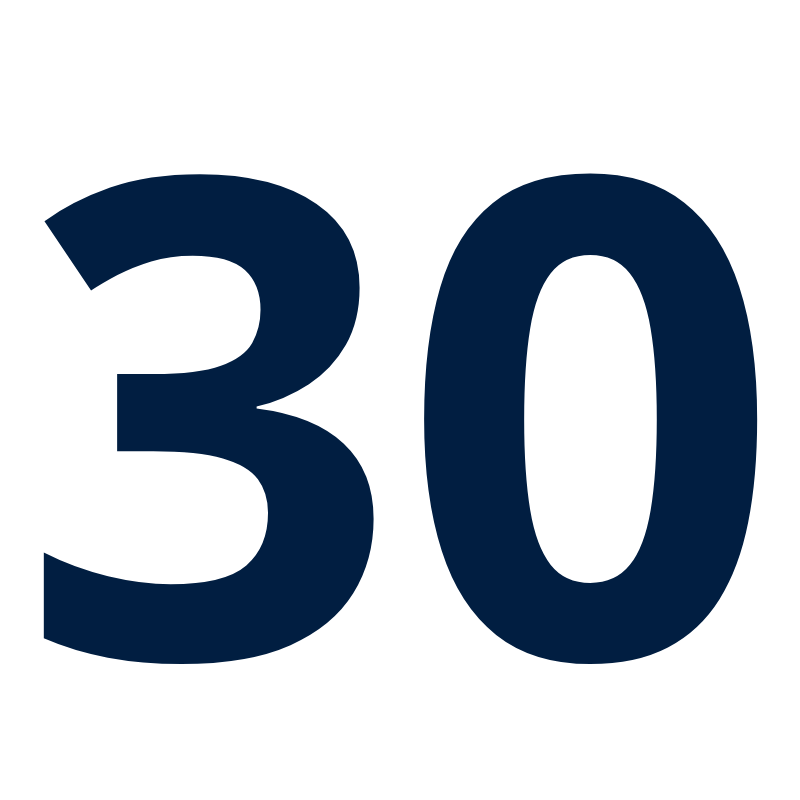 the number 30