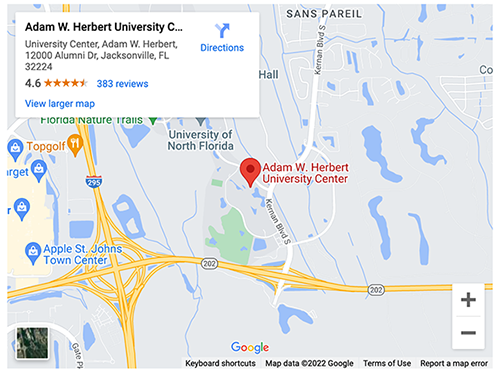 Map showing directions