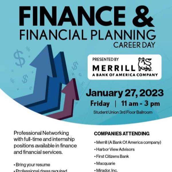 Instagram post: spring 2023 finance & financial planning career day