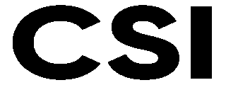 Blue text CSI companies' logo