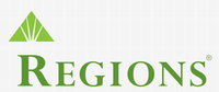 Green text, regions bank logo
