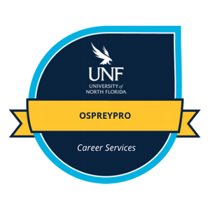 Osprey Pro final blue badge with yellow ribbon 
