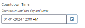 Countdown Timer - Countdown until this day and timer: 01-01-2024 12:00 AM