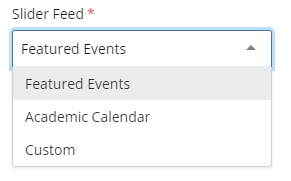 Slider Feed for calendar feeds with Featured Events selected