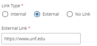 Date and Time field and Link Type fields in cascade editor Link Type set to external