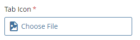 Tab Icon choose file selector in cascade