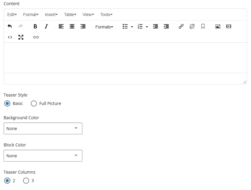 teaser information for design styles