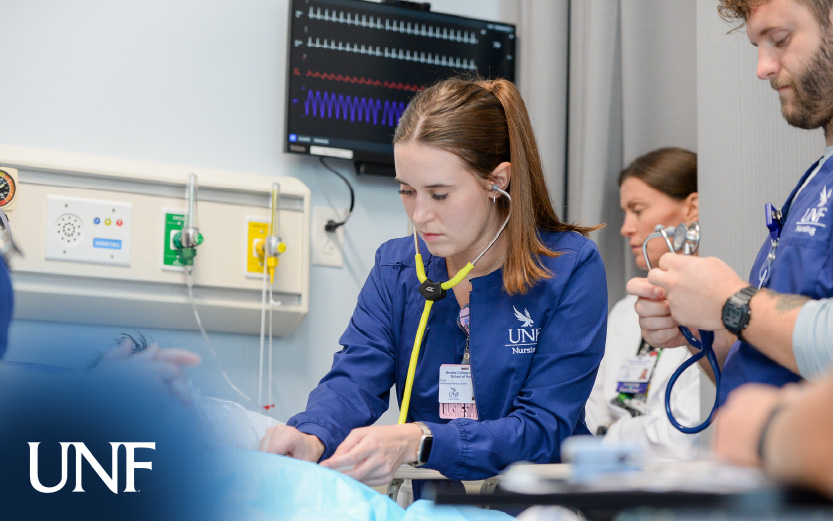 two nursing student in a simulation lab