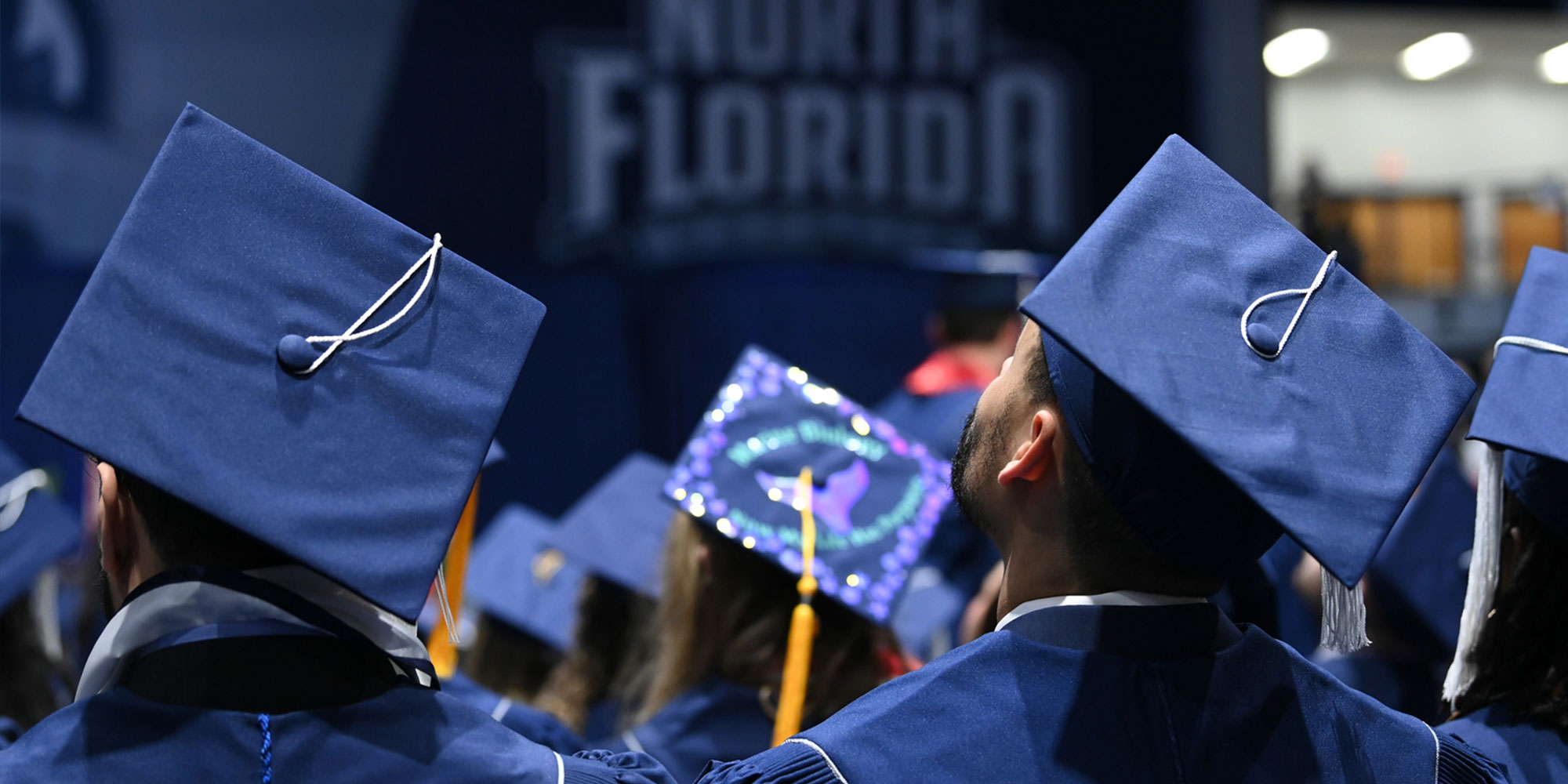 back view of students at the graduation ceremony 