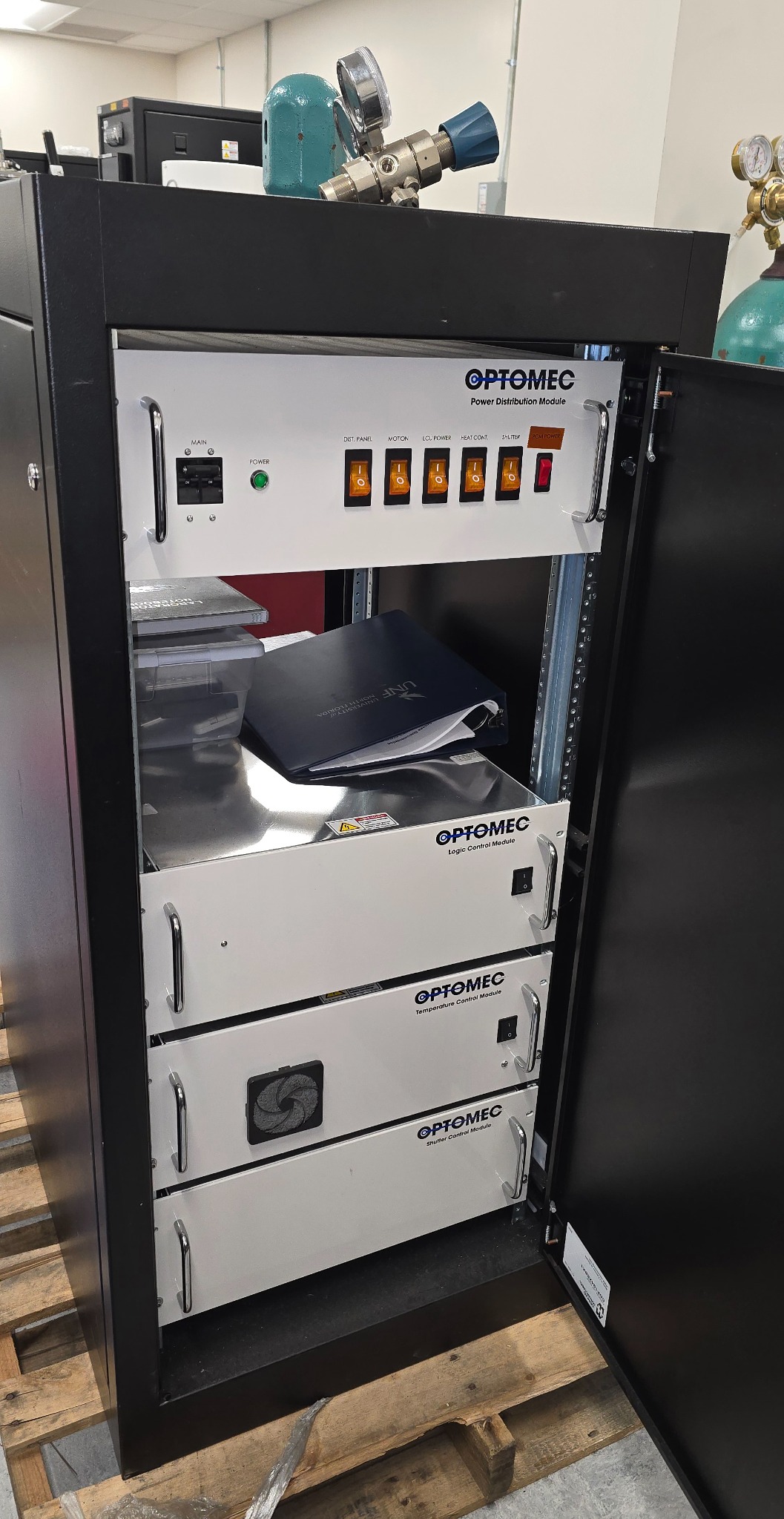 Optomec control rack modules