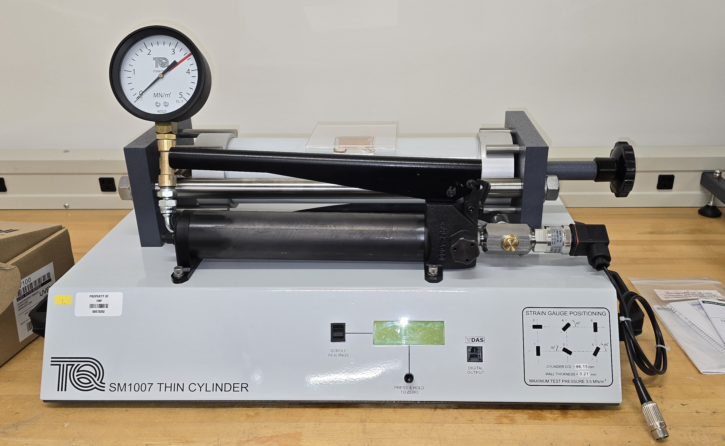 TecQuipment SM1007 thin cylinder apparatus