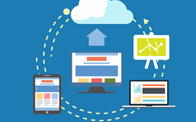 cloud diagram with devices and cloud at the top