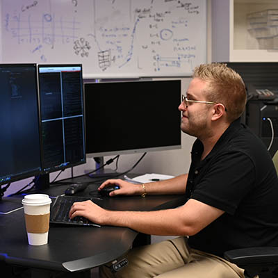 a person working on a computer
