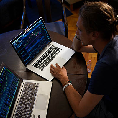 a person working on a laptop