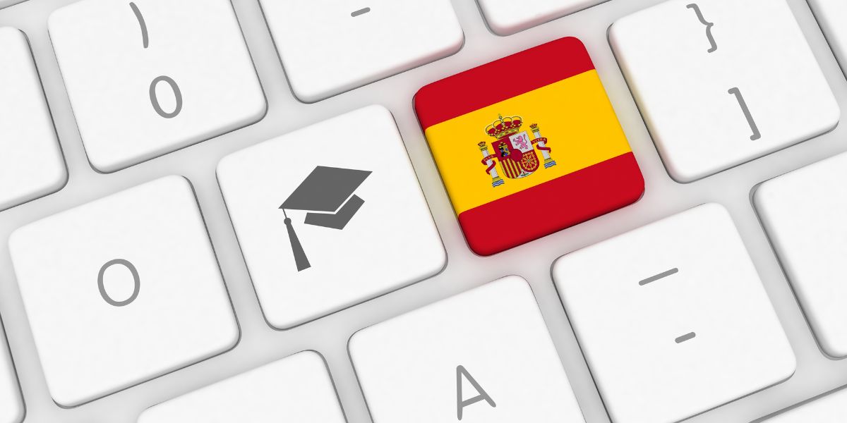 Spanish flag on a keyboard