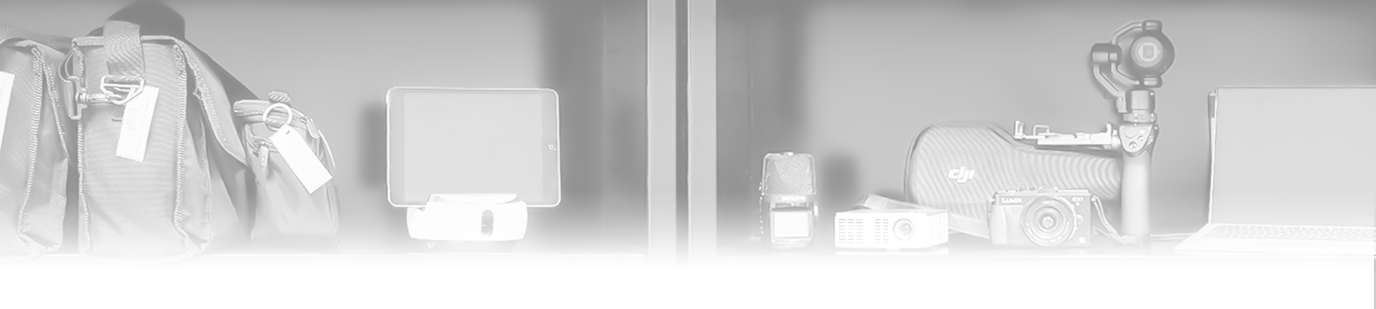 shelf with tech equipment