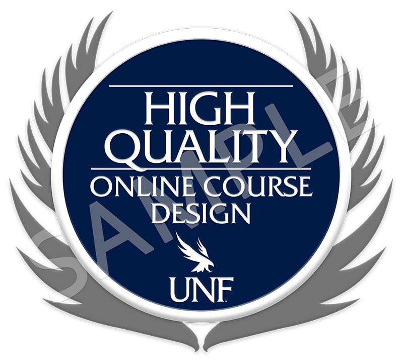 High Quality Online Course Design Badge Sample