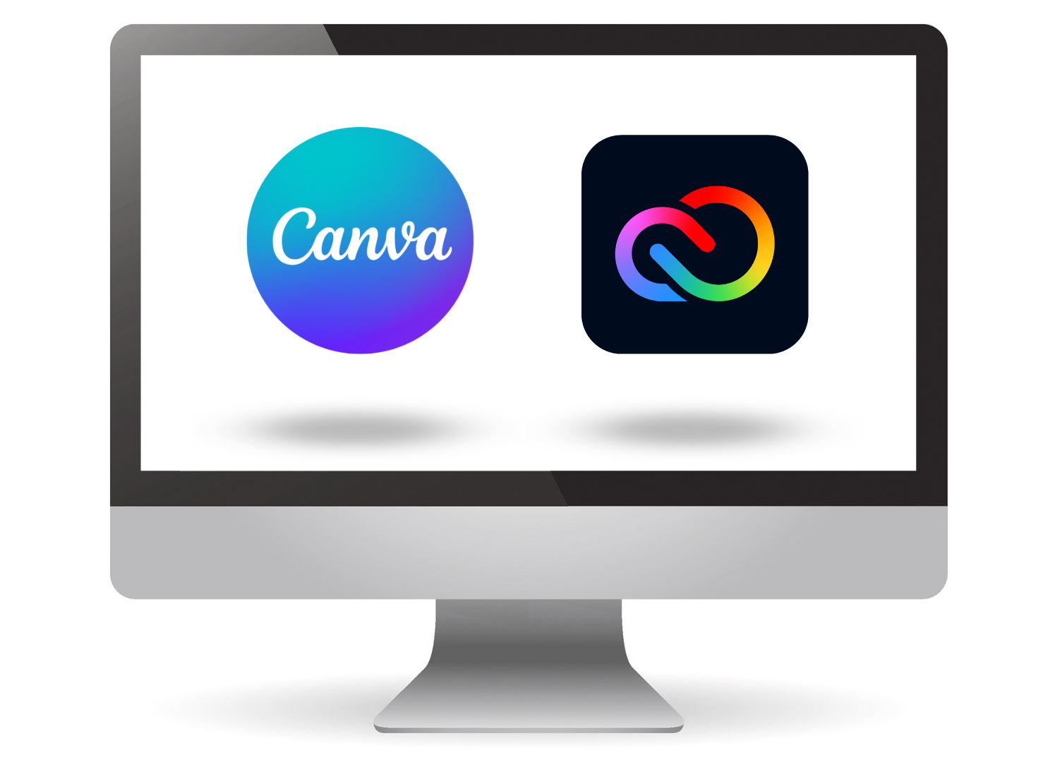 Canva and Adobe Creative Cloud Express Logos