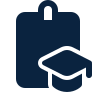 clipboard and graduation cap