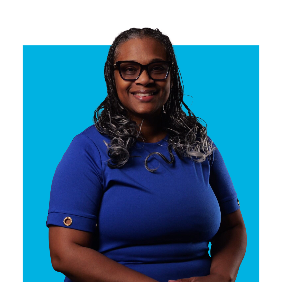 topaze thomas on UNF cyan blue background