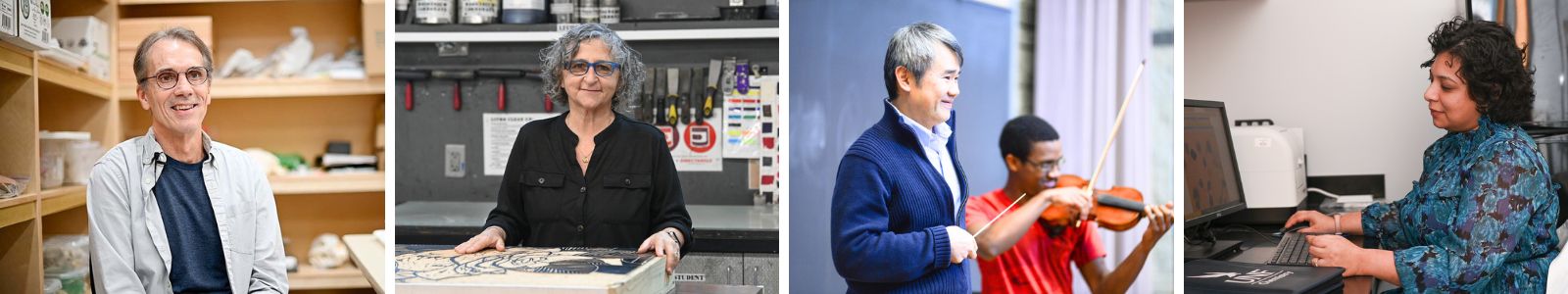 Faculty members, Keith Ashley, Sheila Goloborotko, Simon Shiao and Fatima Rehman