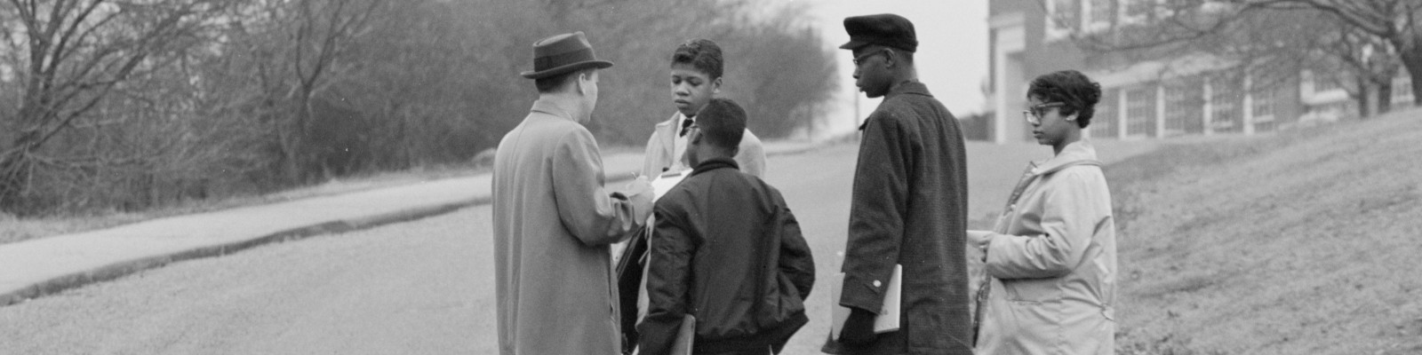 Scene from School Integration in Virginia