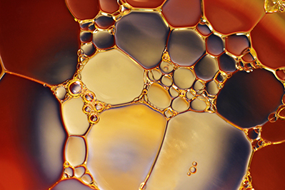 chemistry close up of water bubbles