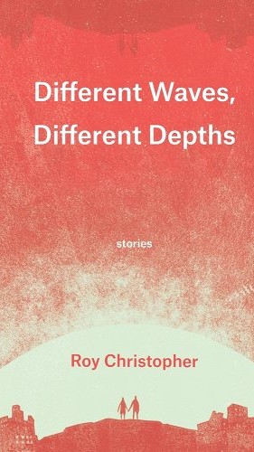 Book cover is orange with a sunrise and two people holding hands.