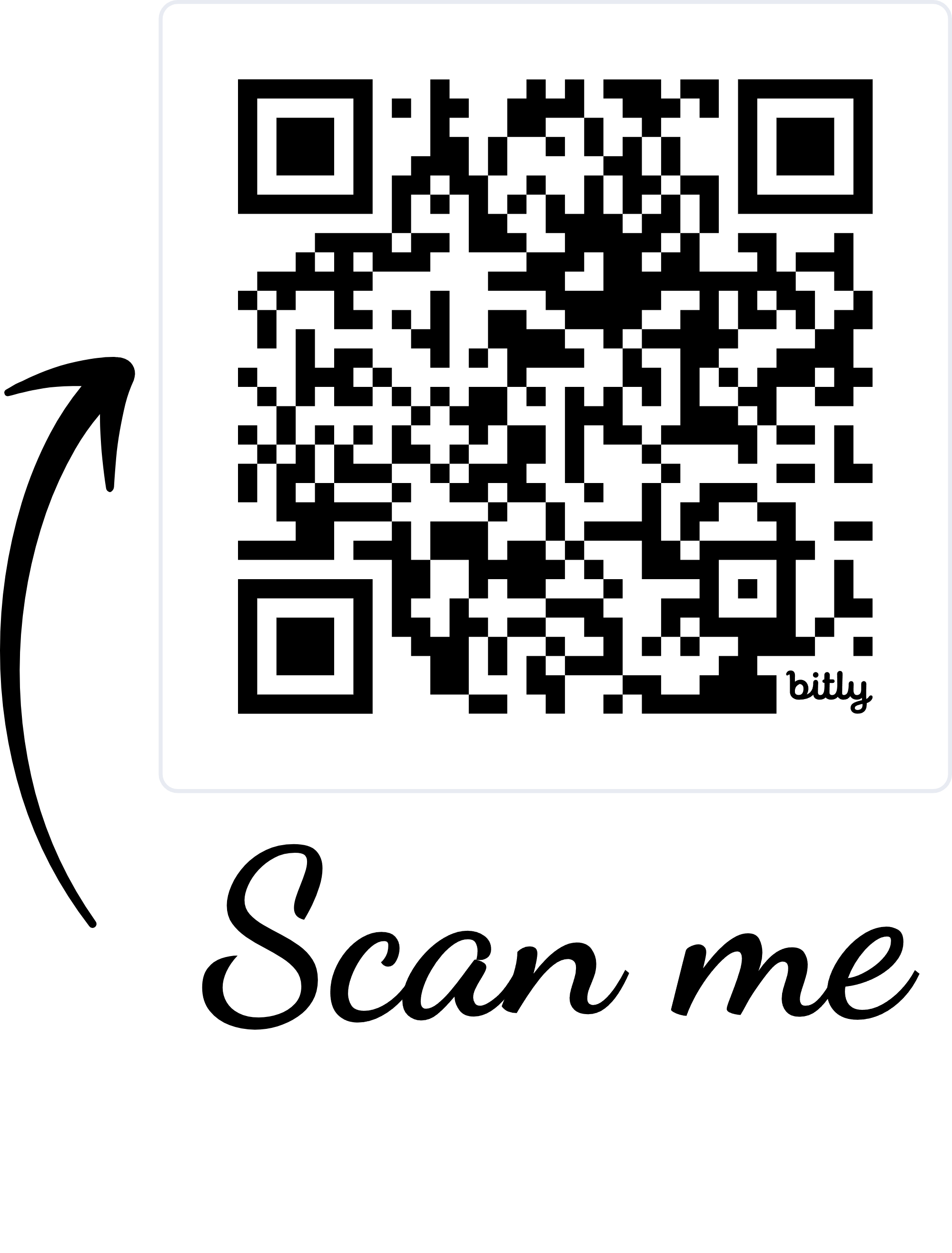 Black and white QR code to scan and register for the Internship + Job Fair.
