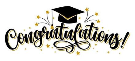 The word Congratulations in black script.