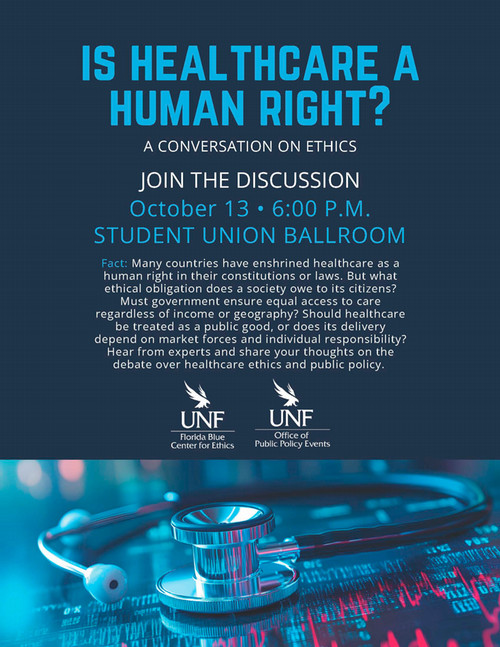 UNF Healthcare Discussion Event Flyer Info October 13, 2025