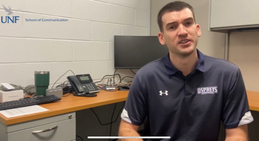 Kyle Johannes in his UNF office