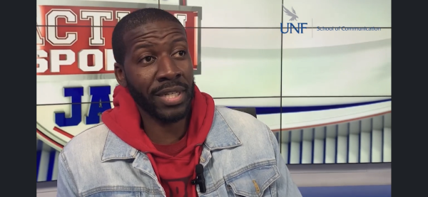 Marcel Robinson in TV studio.