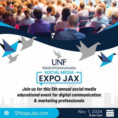 Social Media Expo JAX 2024 invitation, November 1, 2024, 9 a.m. to 1 p.m.