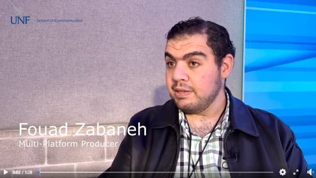 Fouad Zabaneh video interview thumbnail text of Multi-Platform Producer