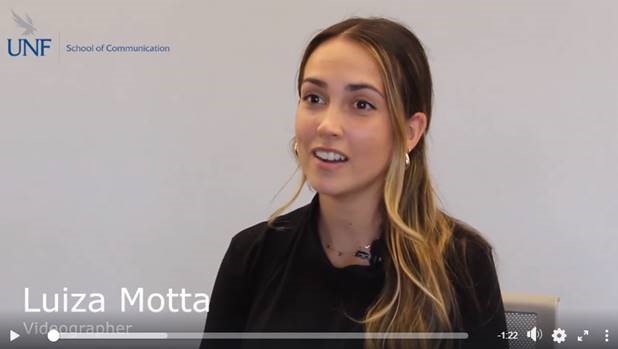 Luiza Motta video interview thumbnail text of Videographer