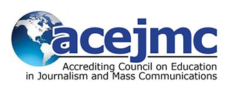 Blue and black logo for the ACEJMC.