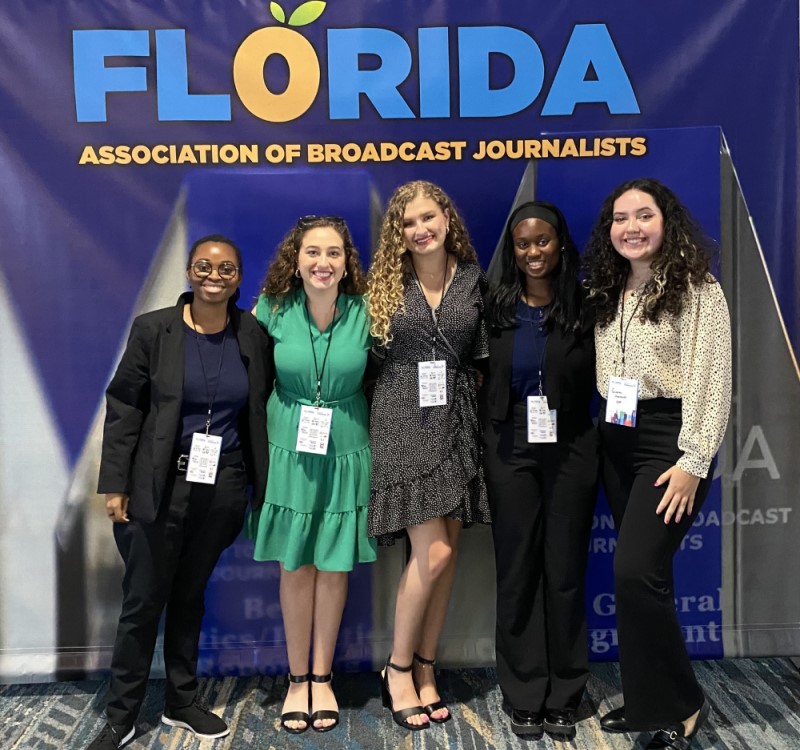 Five members of the Multimedia Club attended the Florida Association of Broadcast Journalists awards.