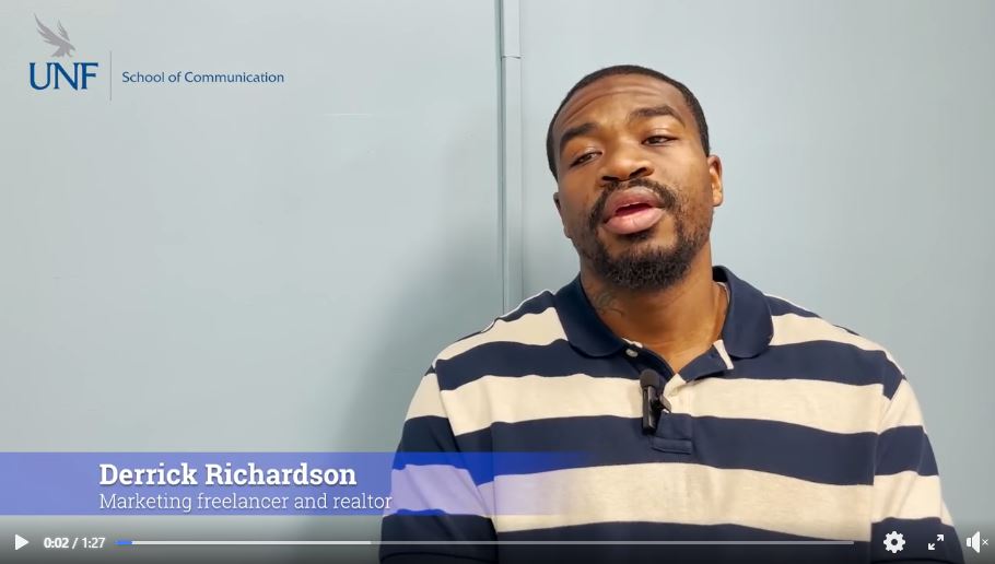 Derrick Richardson photo in a striped shirt. 