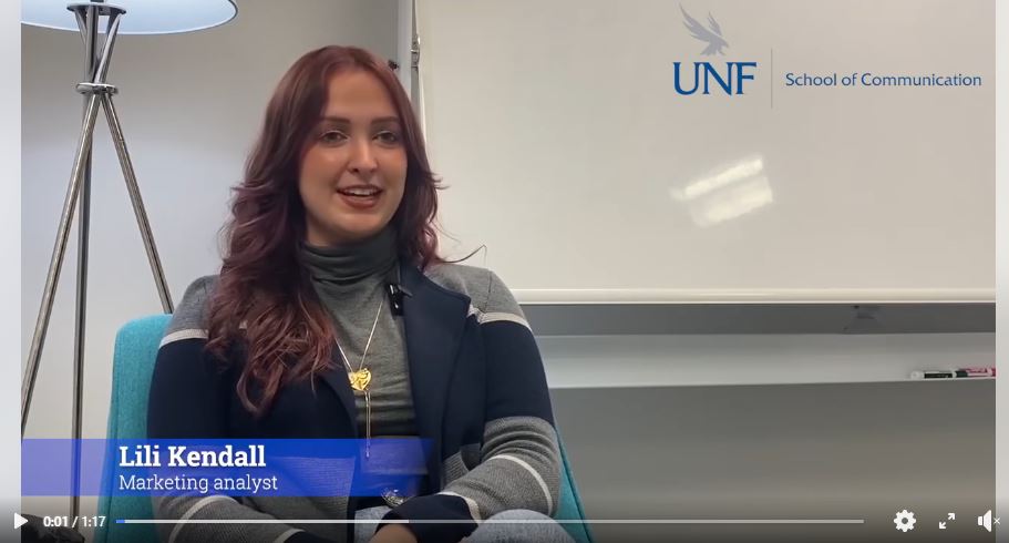 Liliana Kendall in a UNF classroom.