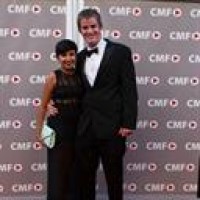 Henna Bakshi and Andy Leverett on the red carpet at CMF awards. 