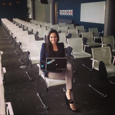 Katie-Evans in a meeting room at Twitter.