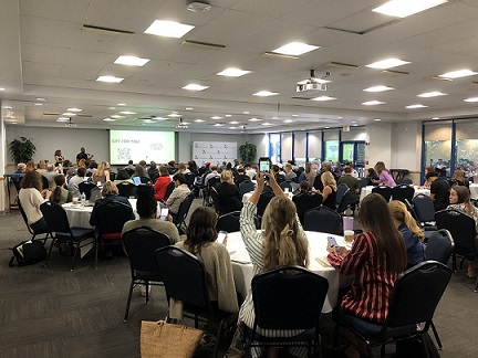 SMEJ attendees at a conference