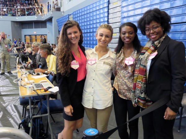 Communication students cover many angles of presidential visit