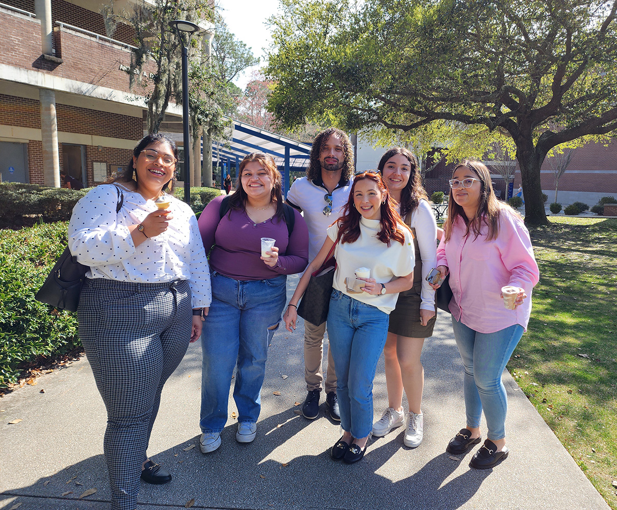 UNF students of Spanish meet with guest speaker, Professor Kiana González