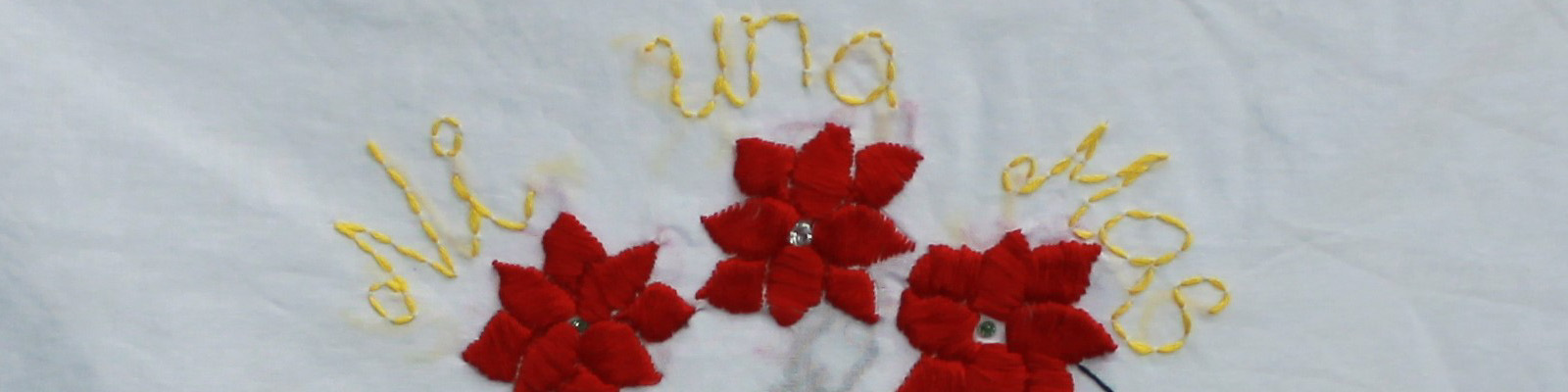 Selection of piece from Embroidering for Peace and Memory