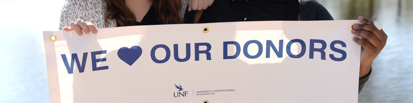 We love our donors banner