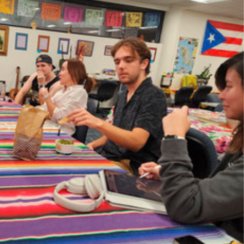 el cafecito with students of Spanish