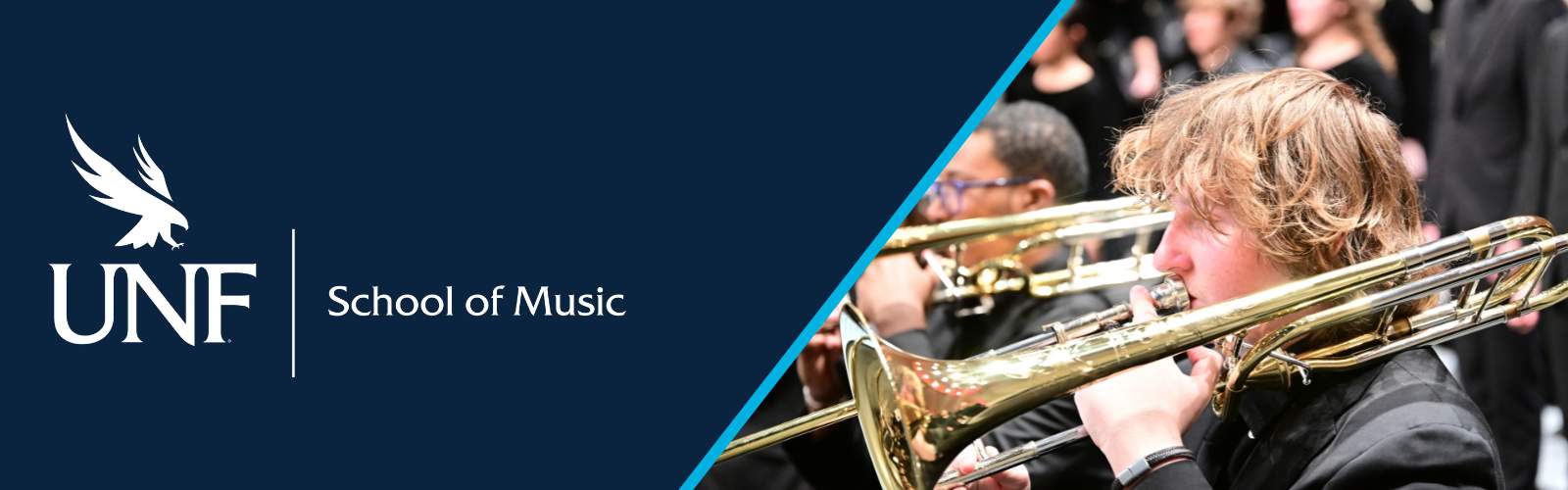 Students playing trombone