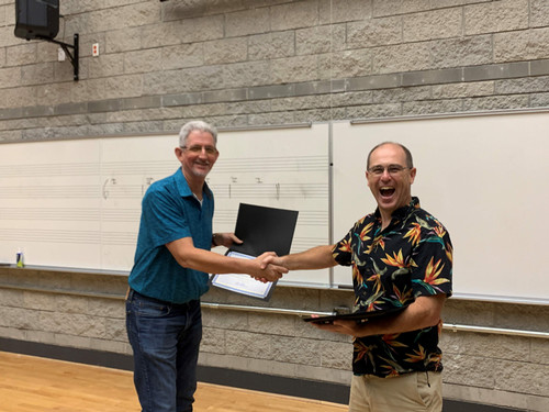 Student receiving certificate